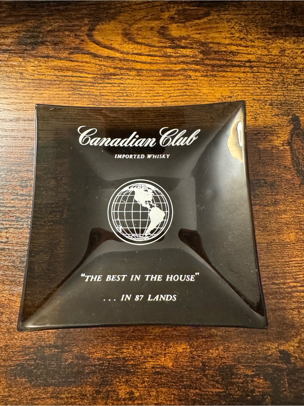 Vintage Canadian Club Imported Whisky “The Best In The House” In 87 Lands Dish